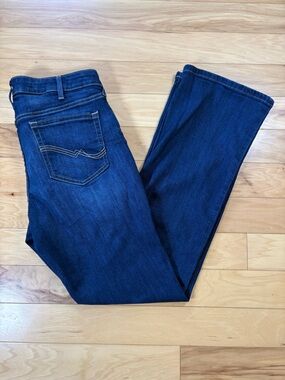 Ariat REAL High Rise Bootcut Jeans Womens Sz 32x33 Dark Wash Western Denim